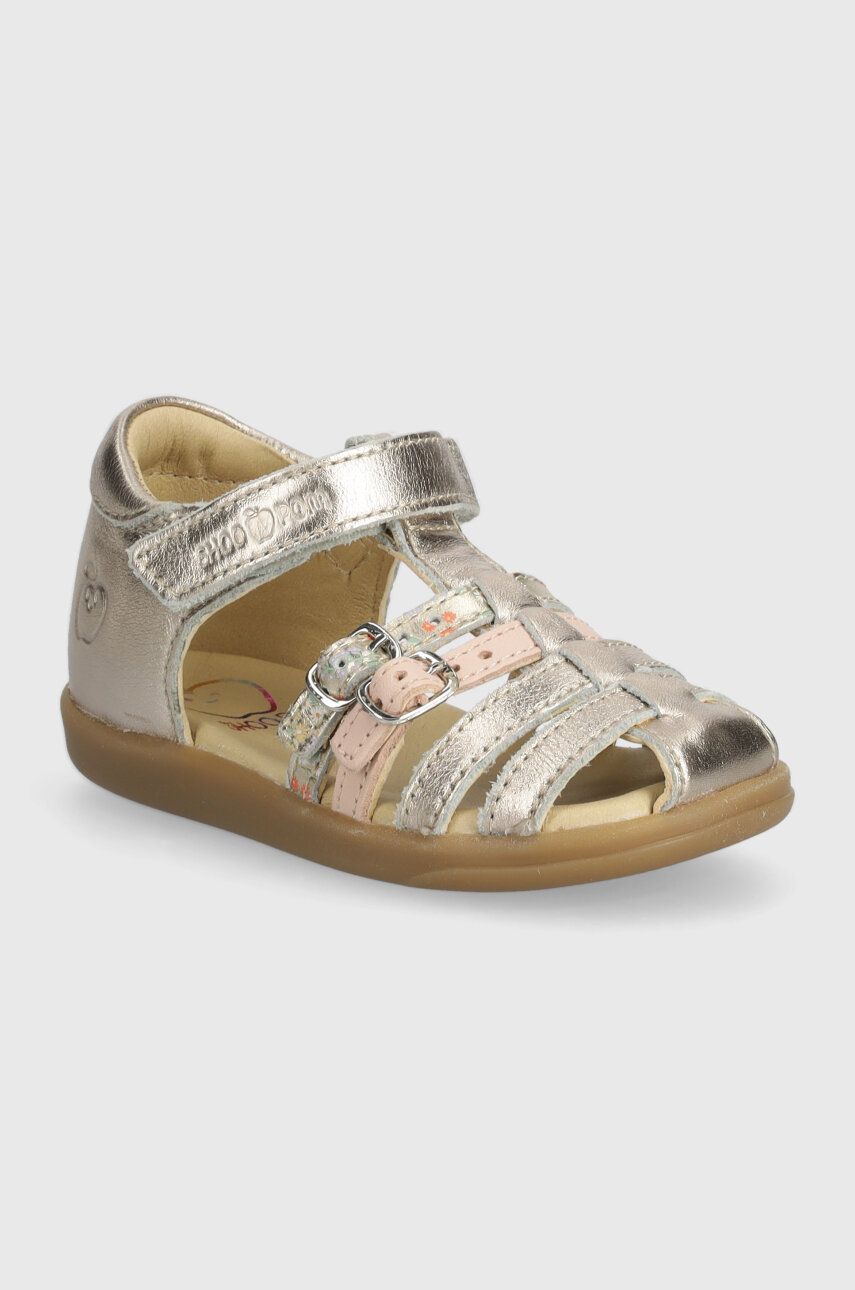 Shoo Pom sandale din piele pentru copii PIKA SPART culoarea auriu