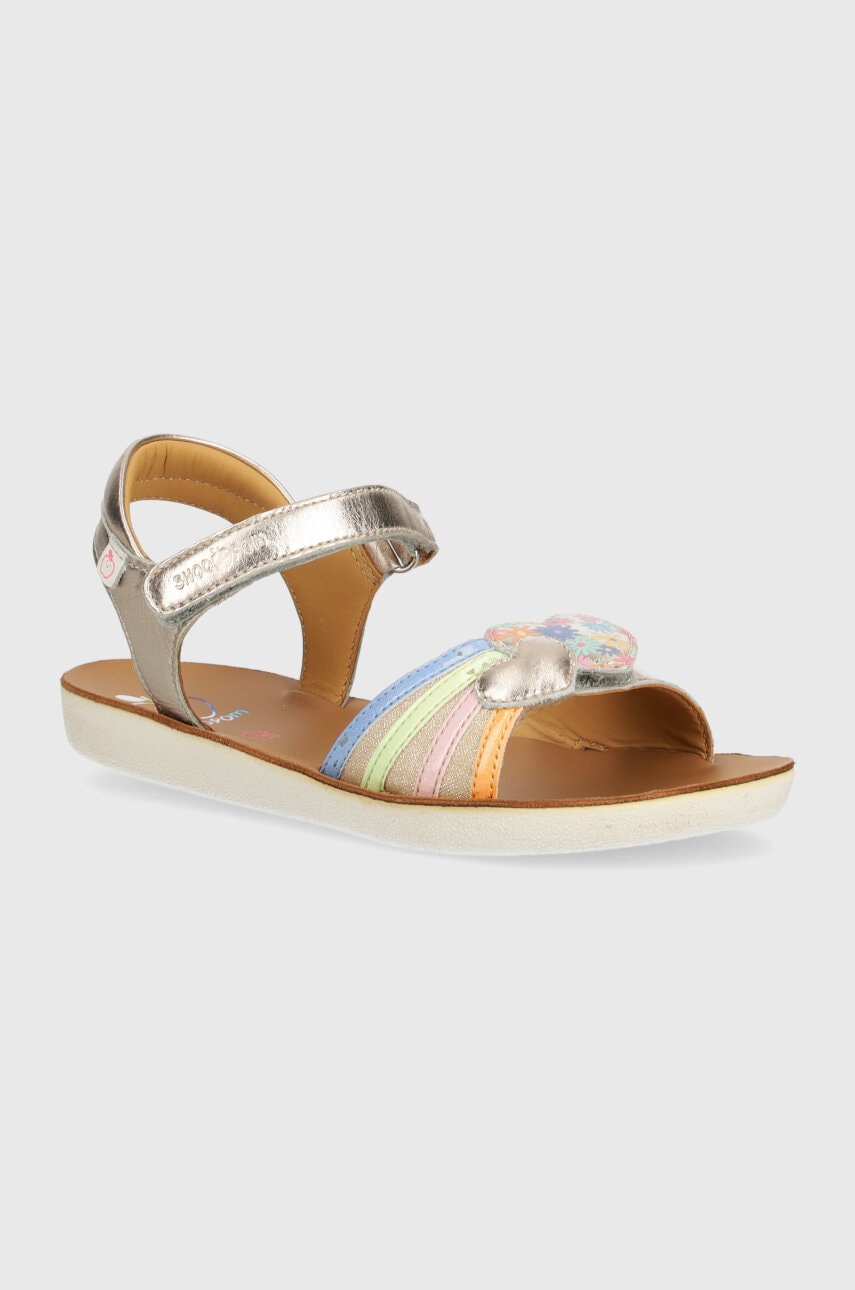 Shoo Pom sandale din piele pentru copii GOA HEART culoarea auriu Shoo Pom sandale din piele pentru copii GOA HEART culoarea auriu