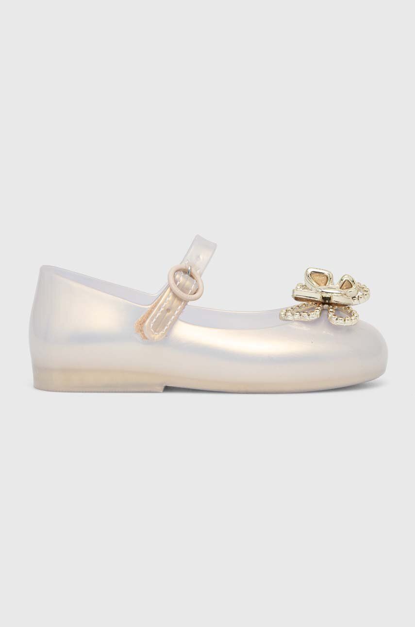 Детские балетки Melissa SWEET LOVE FLY BB цвет серебрянный Детские балетки Melissa SWEET LOVE FLY BB цвет серебрянный