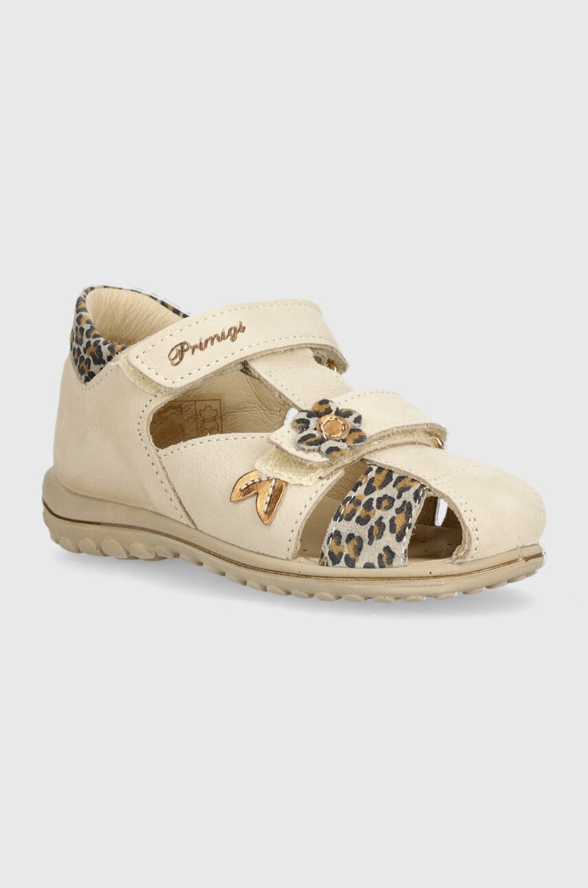Primigi sandale din piele pentru copii culoarea bej Primigi sandale din piele pentru copii culoarea bej