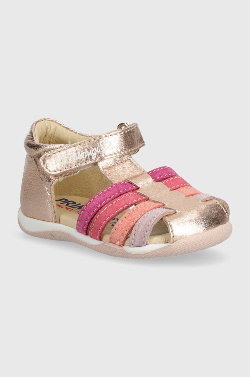 Primigi sandale din piele pentru copii culoarea roz