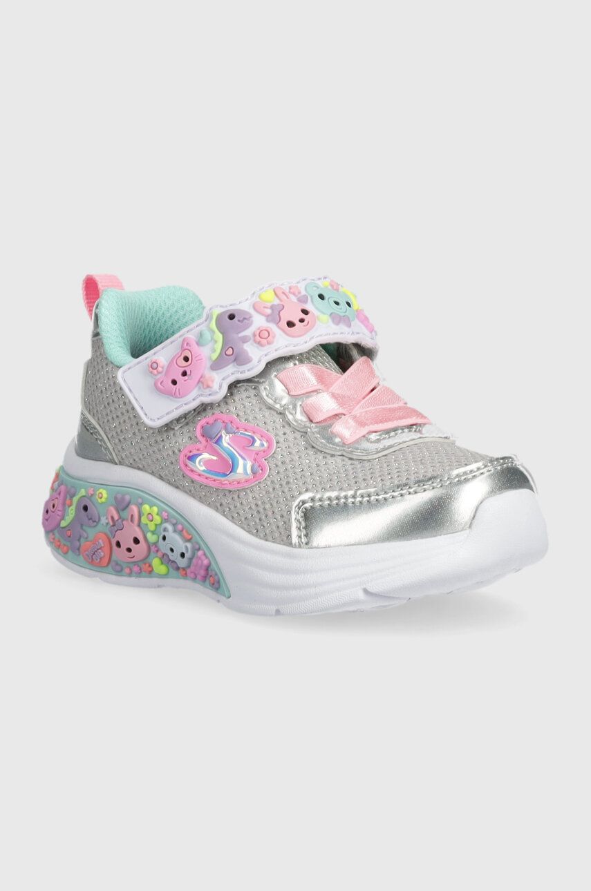 Skechers sneakers pentru copii MY DREAMERS culoarea argintiu