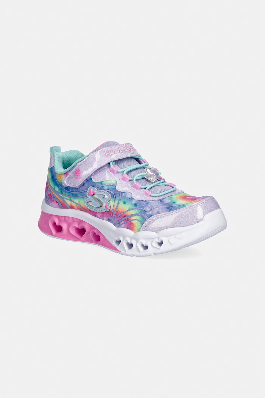 E-shop Skechers FLUTTER HEART LIGHTS GROOVY SWIRL sneakers boty dětské