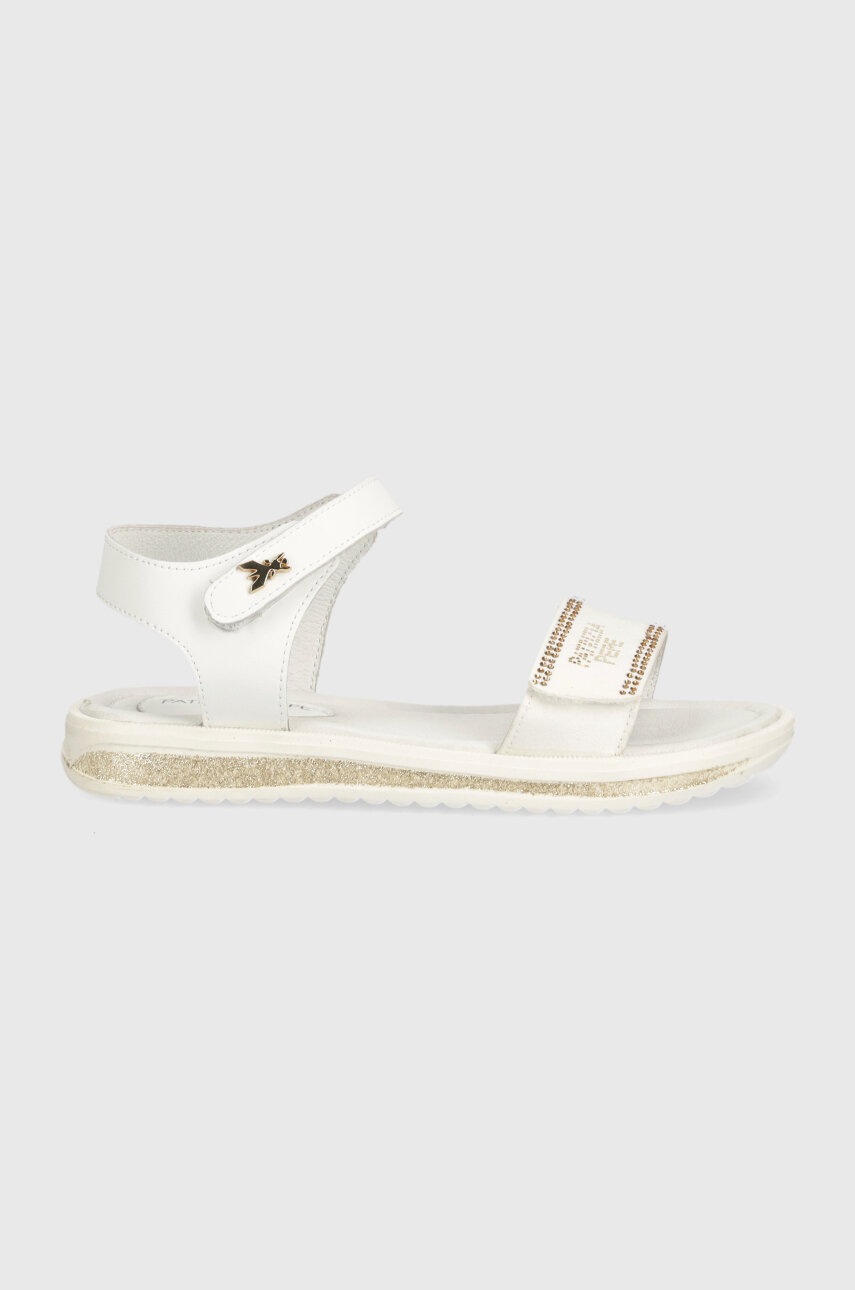 Детские кожаные сандалии Patrizia Pepe цвет белый Детские кожаные сандалии Patrizia Pepe цвет белый