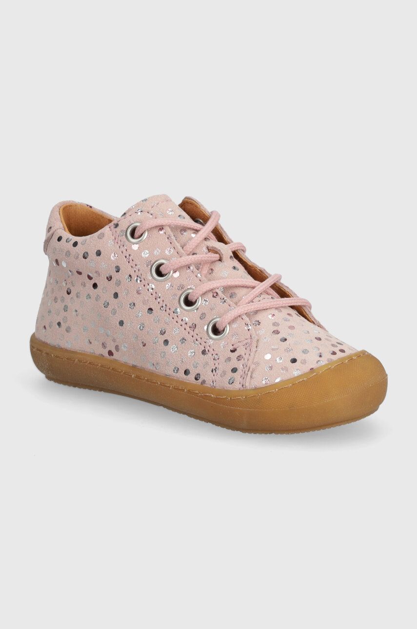 Froddo pantofi din piele intoarsa pentru copii culoarea roz