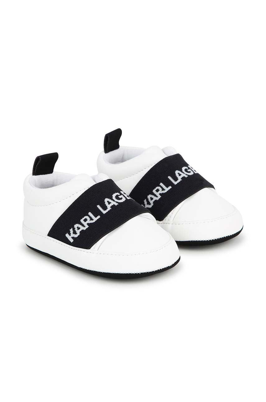 Karl Lagerfeld adidași pentru bebeluși culoarea alb