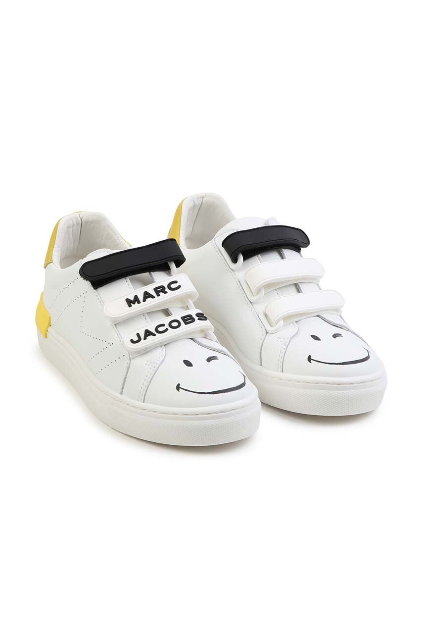 Marc Jacobs teniși din piele copii x Smiley culoarea alb