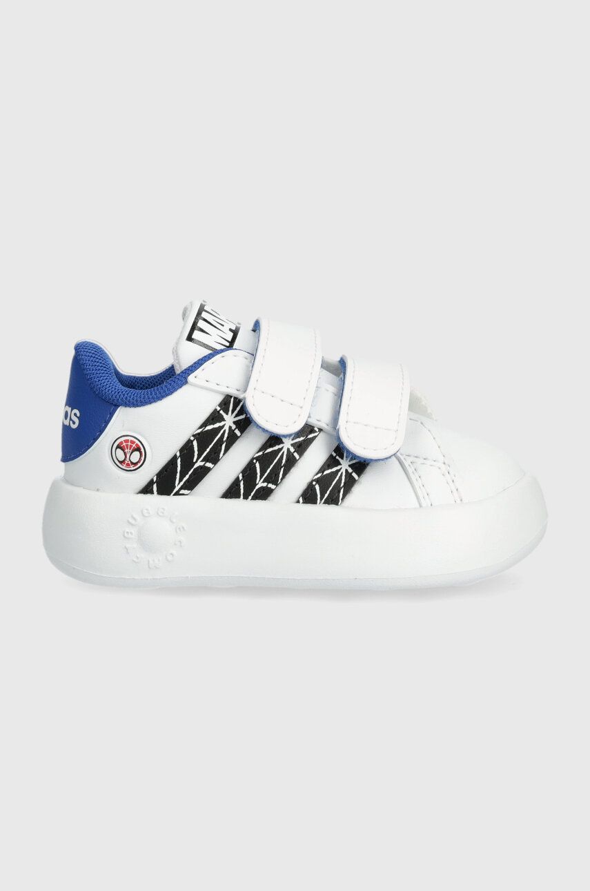 Дитячі кросівки adidas x Marvel, GRAND COURT SPIDER-MAN CF I колір білий Дитячі кросівки adidas x Marvel, GRAND COURT SPIDER-MAN CF I колір білий