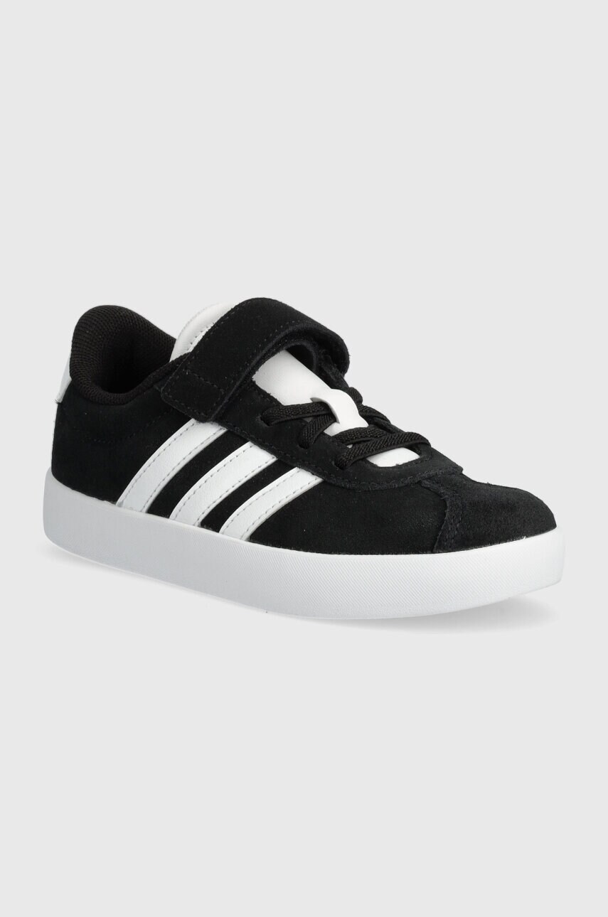 adidas Adidasi de piele intoarsa pentru copii VL COURT 3.0 EL C culoarea negru