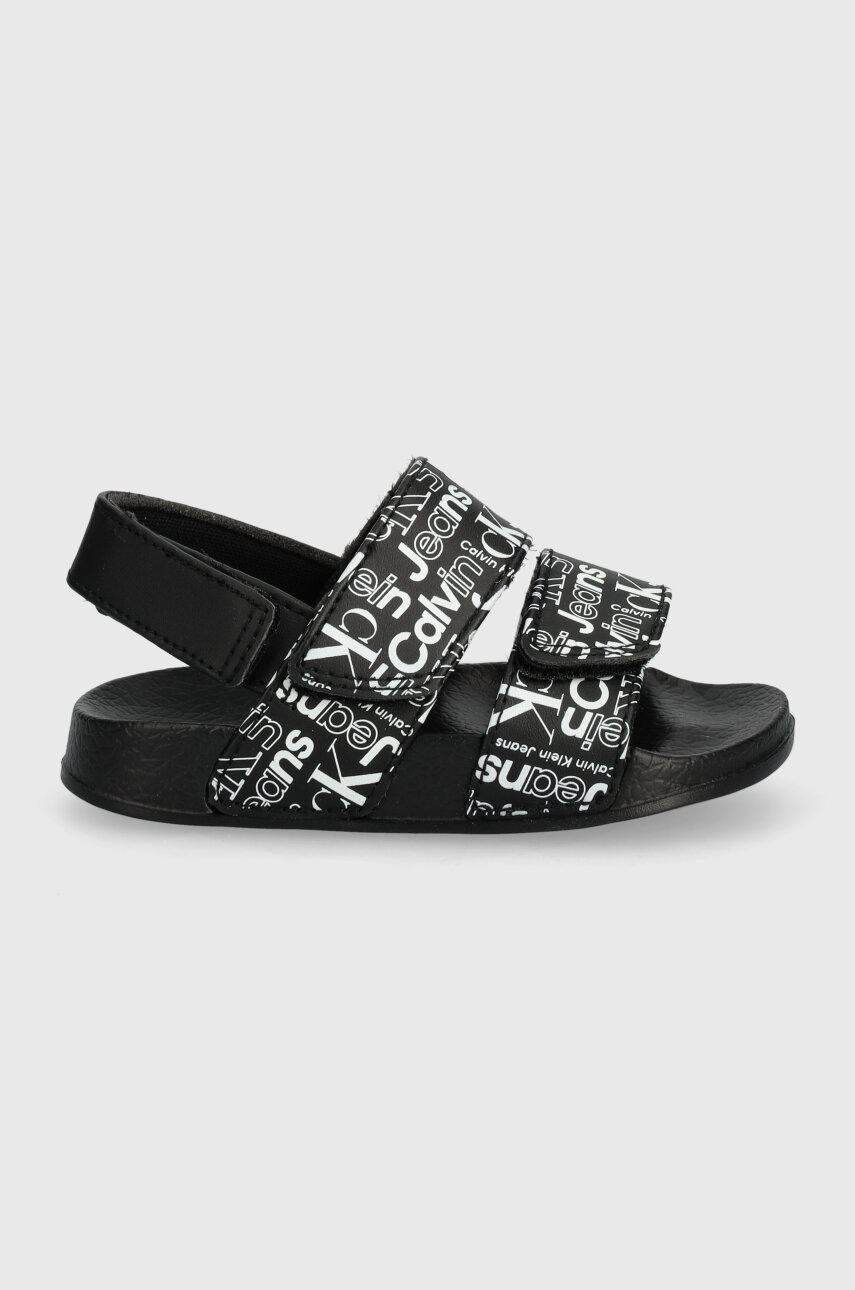 Дитячі сандалі Calvin Klein Jeans колір чорний