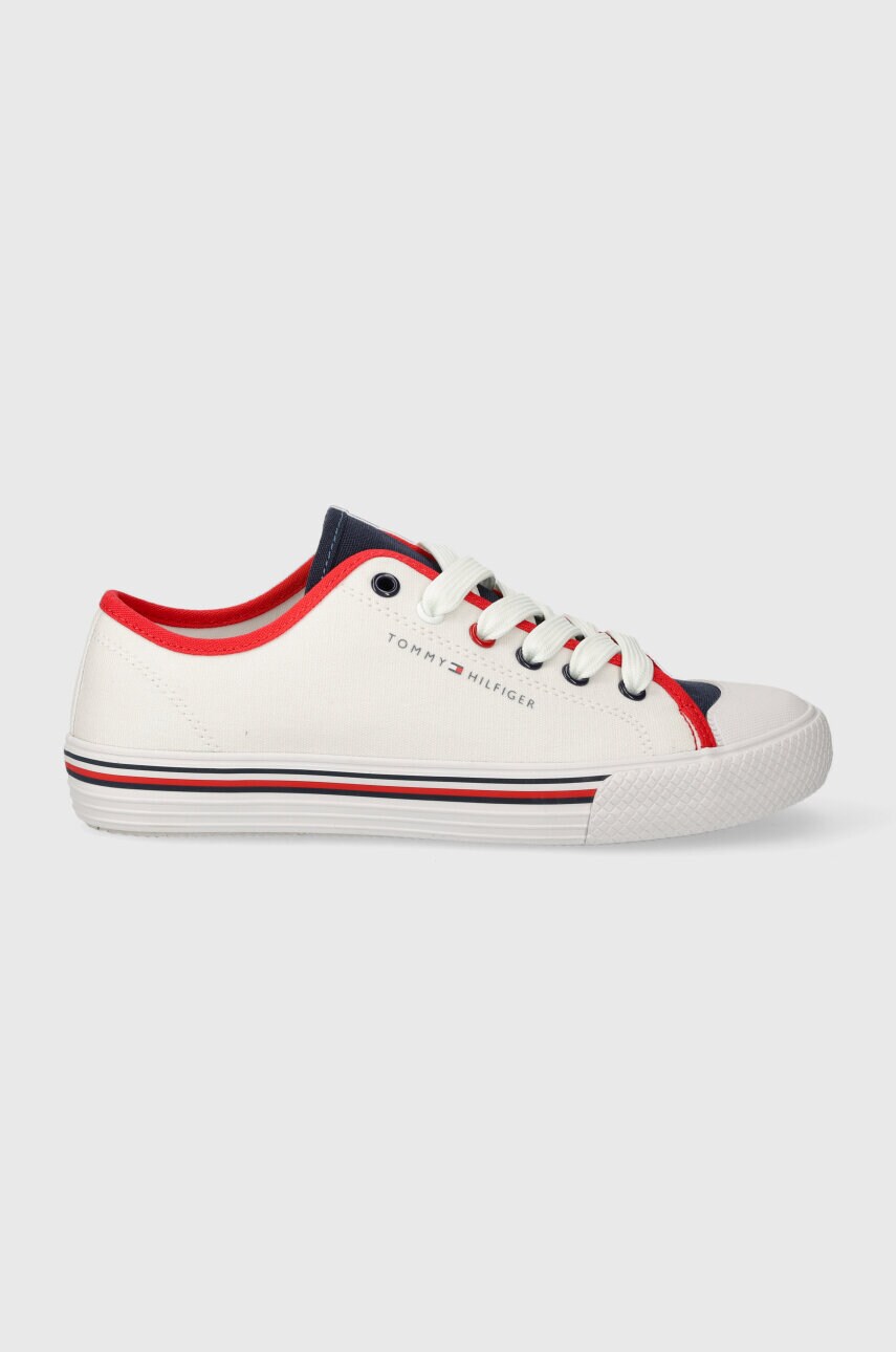 Levně Dětské tenisky Tommy Hilfiger červená barva