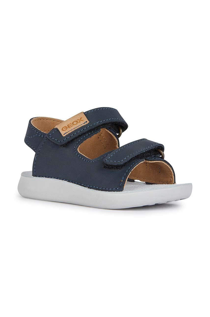 Geox sandale din piele pentru copii SANDAL LIGHTFLOPPY culoarea albastru marin