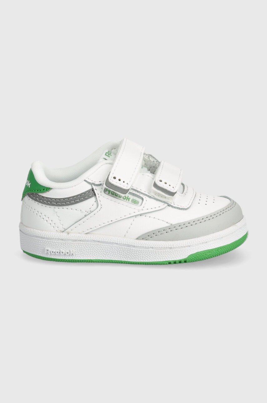 Дитячі шкіряні кросівки Reebok Classic Club C колір білий 100075109