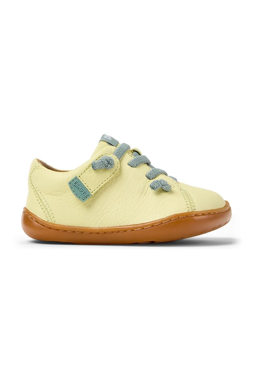 Детские кожаные полуботинки Camper цвет жёлтый