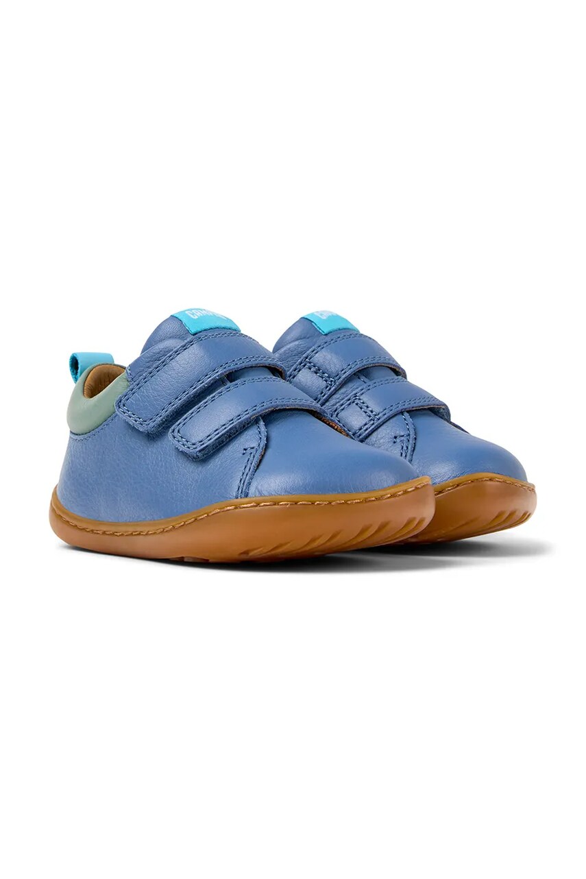 Levně Dětské kožené polobotky Camper modrá barva, K800405