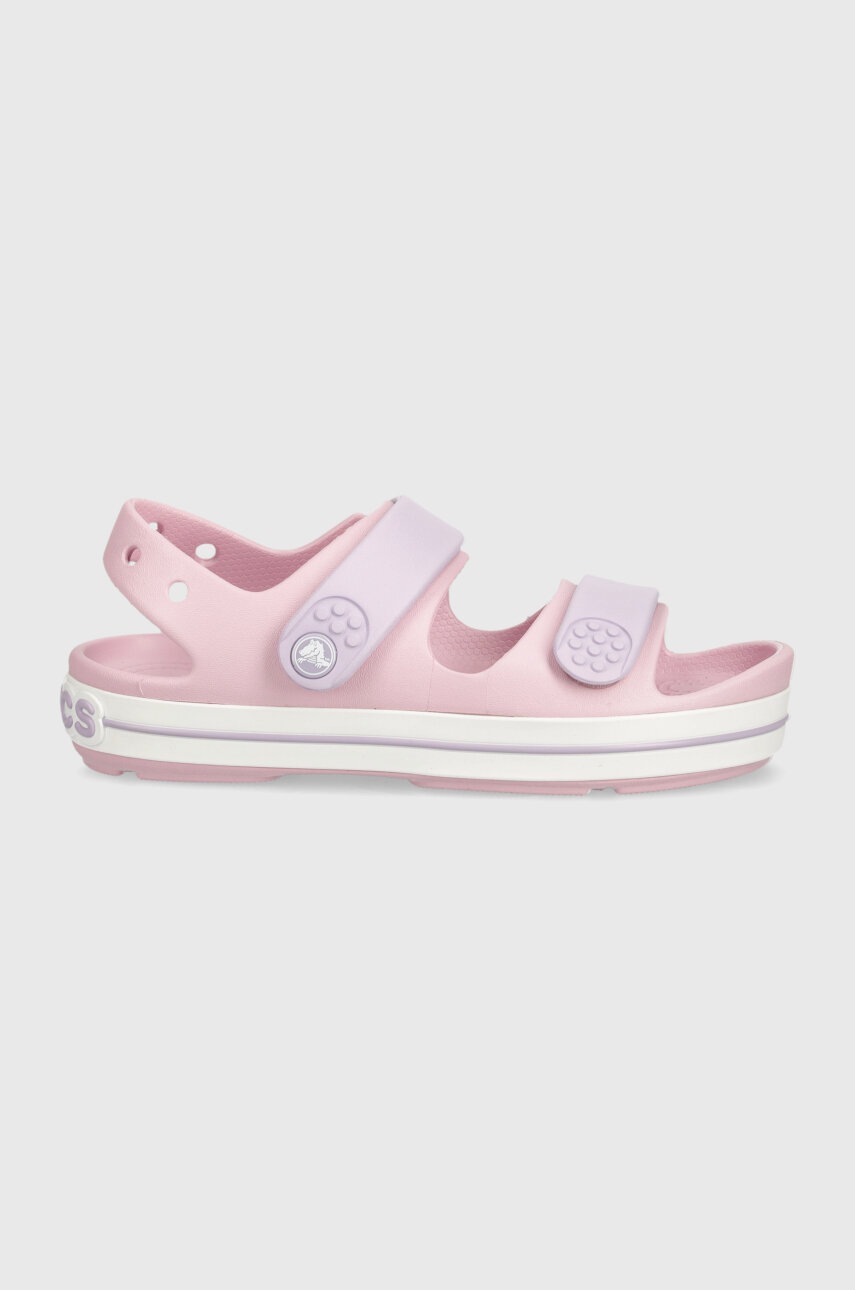 Дитячі сандалі Crocs Crocband Cruiser Sandal колір рожевий