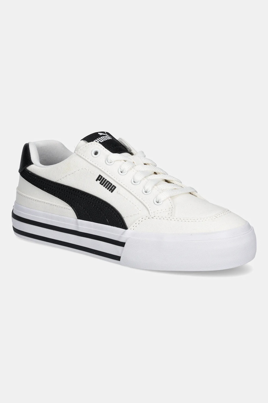 Puma tenisi copii Court Classic Vulc FS JR culoarea alb