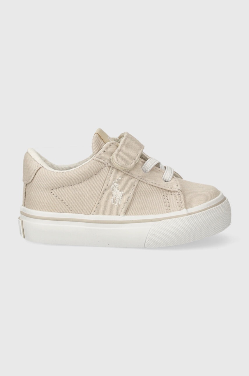 Дитячі кеди Polo Ralph Lauren колір бежевий