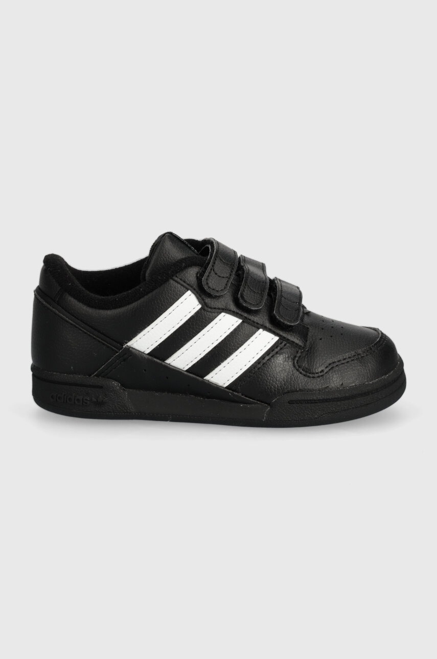 Дитячі шкіряні кросівки adidas Originals колір чорний