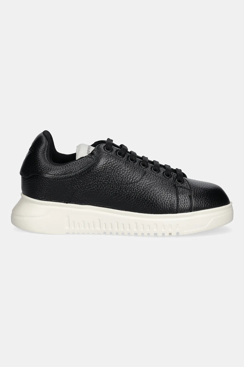Кожаные кроссовки Emporio Armani цвет чёрный X4X264 XF768 00002 Кожаные кроссовки Emporio Armani цвет чёрный X4X264 XF768 00002