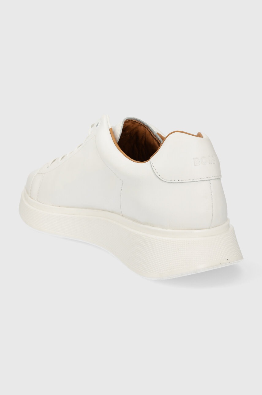 BOSS Sneakers Din Piele Bulton Culoarea Alb, 50497887