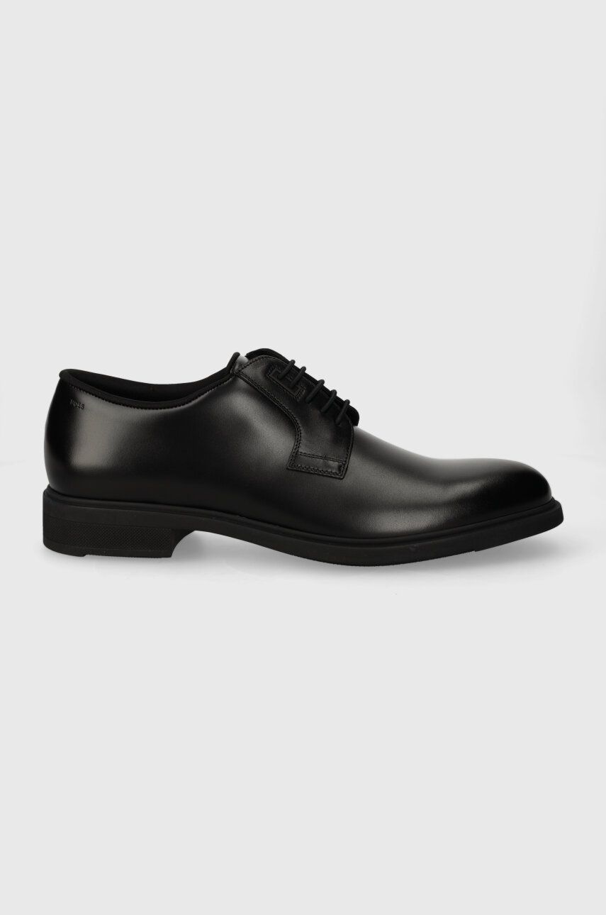 BOSS pantofi de piele Firstclass barbati, culoarea negru, 50499719