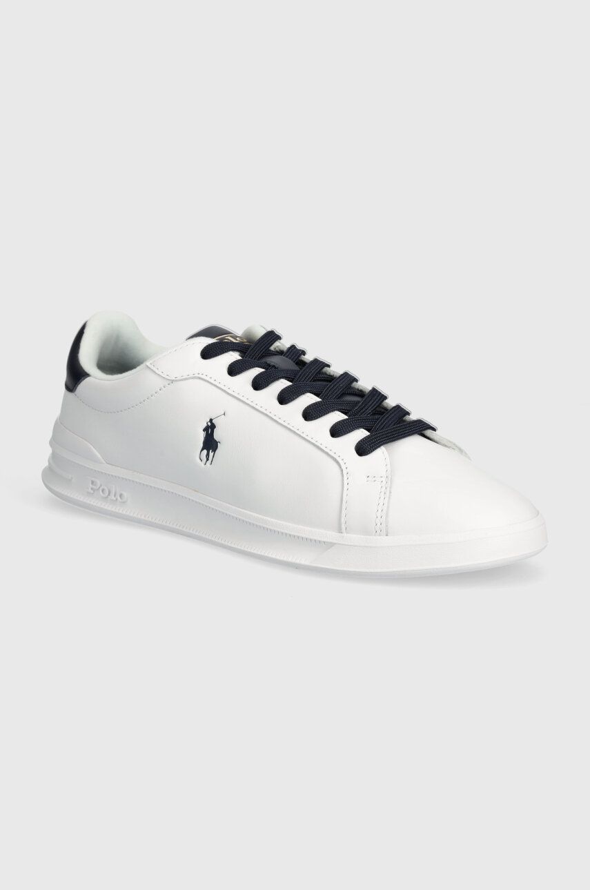 Levně Kožené sneakers boty Polo Ralph Lauren Hrt Crt II bílá barva, 809923929002