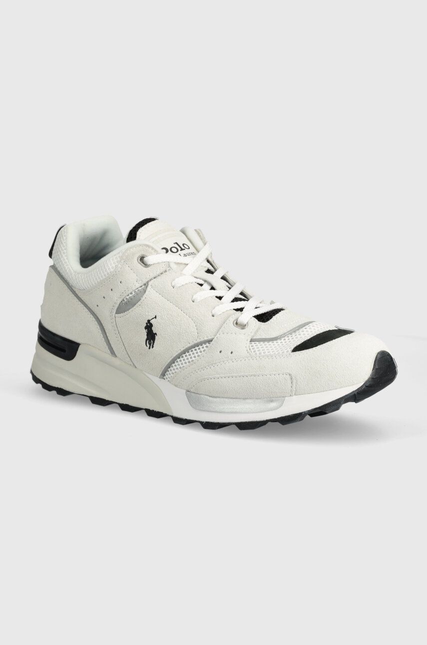Levně Semišové sneakers boty Polo Ralph Lauren Trackstr 200 bílá barva, 809931255001
