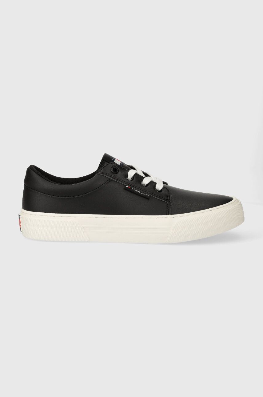 Levně Sneakers boty Tommy Jeans TJM VULC. SKATE DERBY ESS černá barva, EM0EM01400