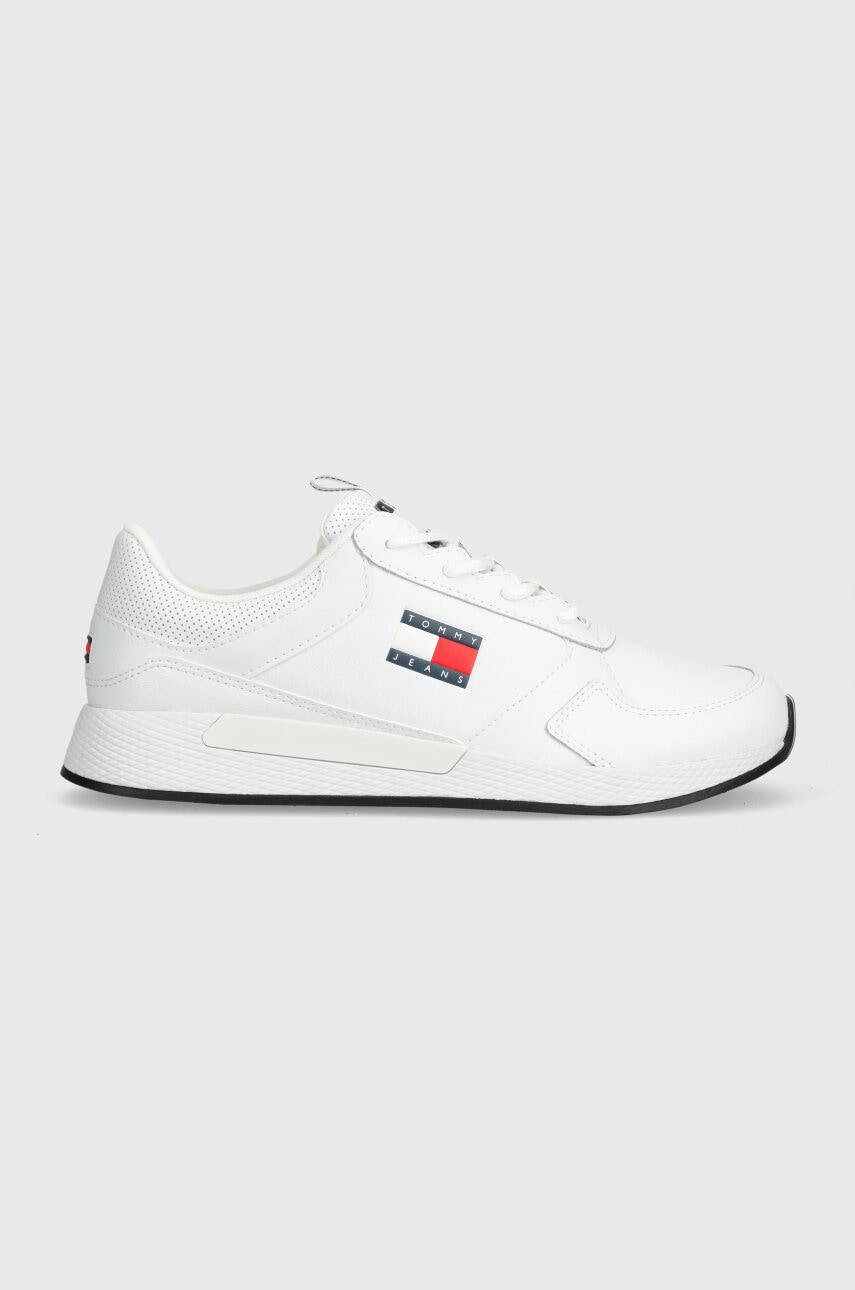 Levně Sneakers boty Tommy Jeans TOMMY JEANS FLEXI RUNNER bílá barva, EM0EM01409