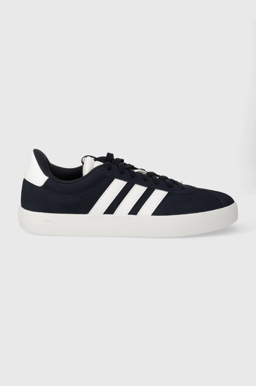 adidas sneakers din piele intoarsă COURT culoarea bleumarin ID6275