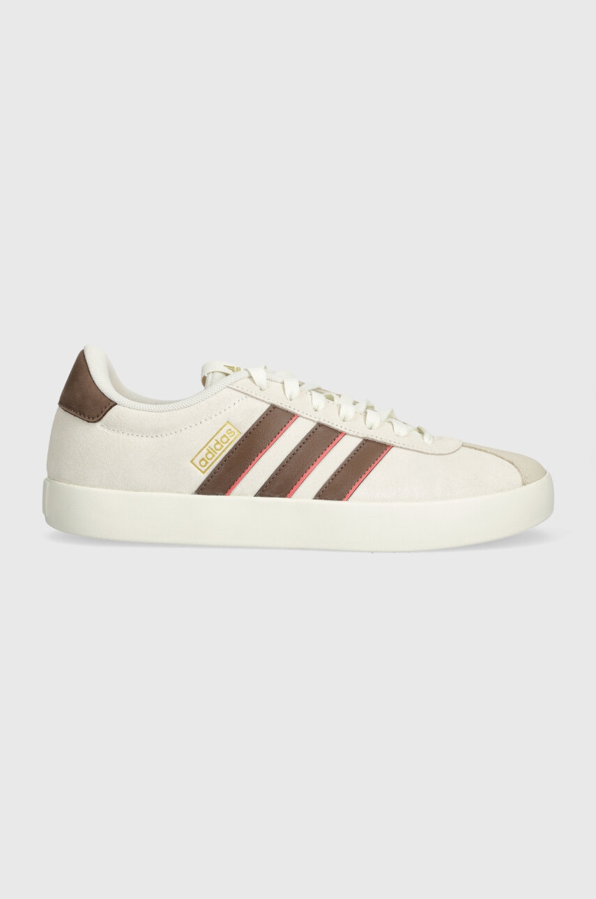 adidas sneakers din piele intoarsă COURT culoarea bej