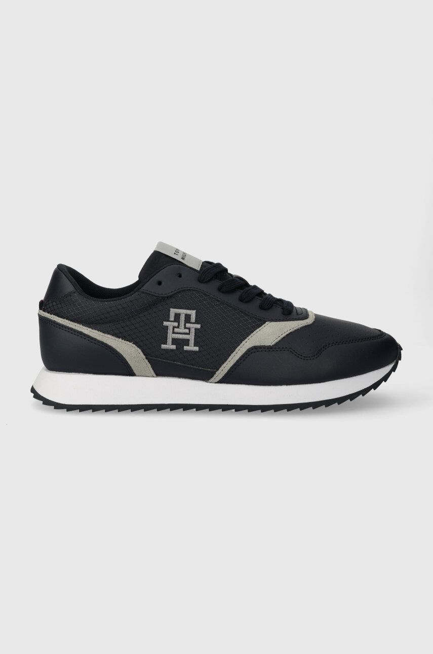 E-shop Sneakers boty Tommy Hilfiger RUNNER EVO MIX LTH MIX tmavomodrá barva, FM0FM04887