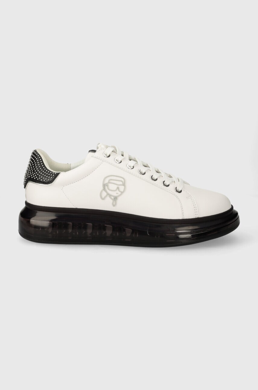 Levně Kožené sneakers boty Karl Lagerfeld KAPRI KUSHION bílá barva, KL52631N