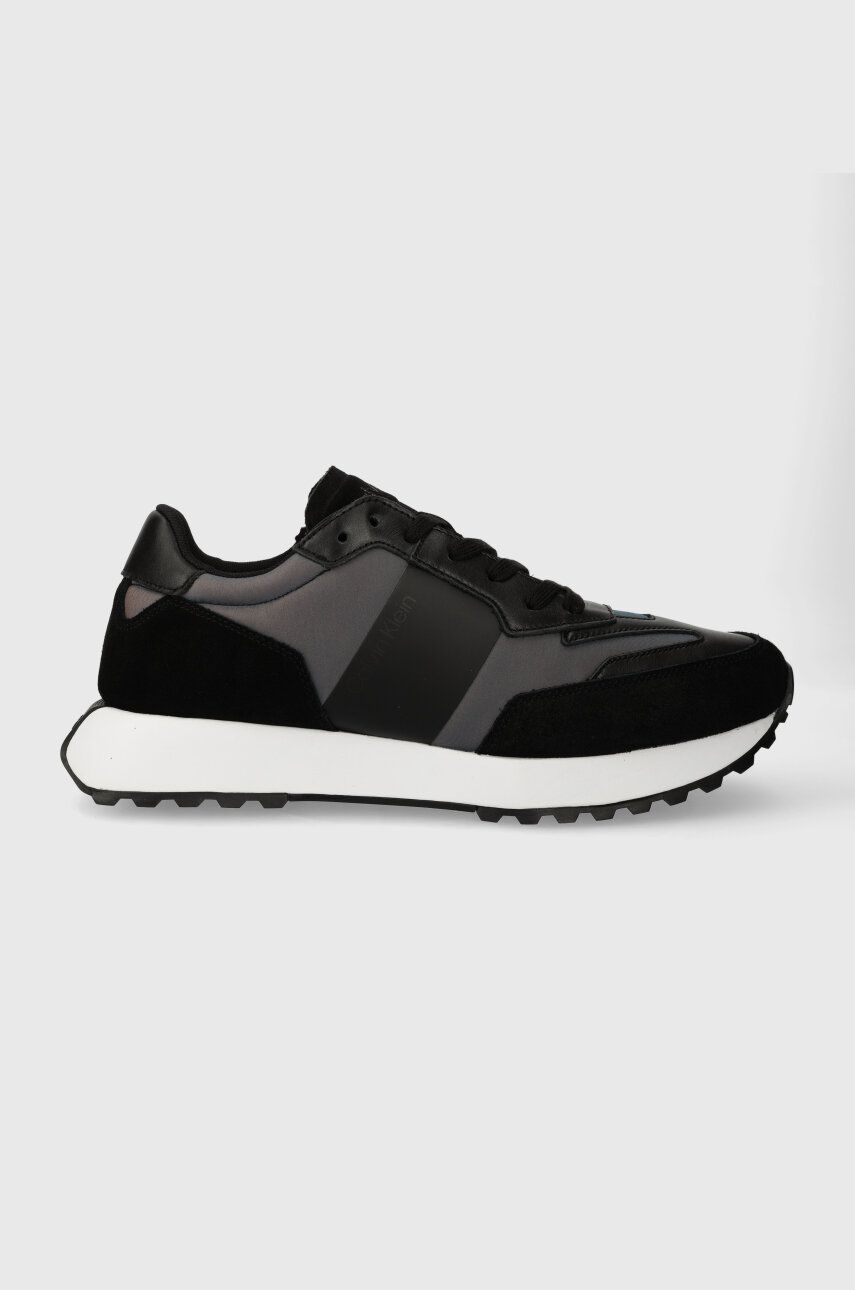 Levně Sneakers boty Calvin Klein LOW TOP LACE UP PET černá barva, HM0HM01346
