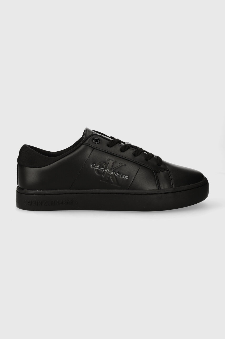 

Кожени маратонки Calvin Klein Jeans CLASSIC CUPSOLE LOW ML LTH в черно YM0YM00864, Черен