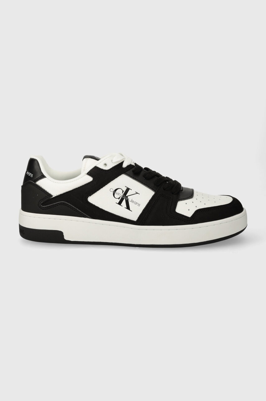 

Кожени маратонки Calvin Klein Jeans BASKET CUPSOLE LOW LTH ML FAD в черно YM0YM00884, Черен