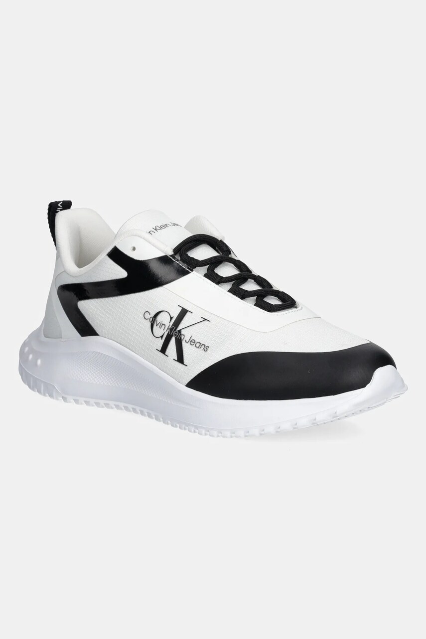 Levně Sneakers boty Calvin Klein Jeans EVA RUNNER LOW LACE ML MIX bílá barva, YM0YM00968