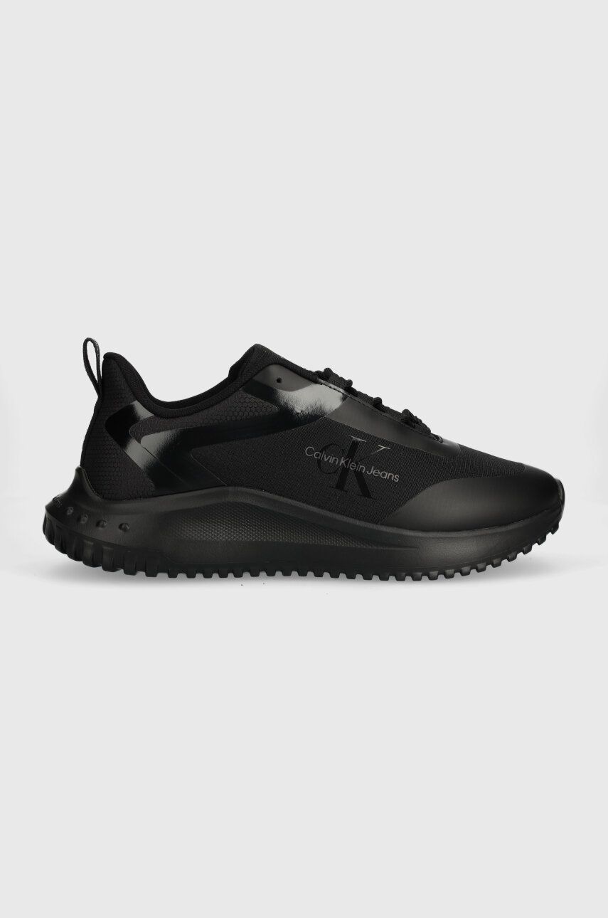 Levně Sneakers boty Calvin Klein Jeans EVA RUNNER LOW LACE ML MIX černá barva, YM0YM00968