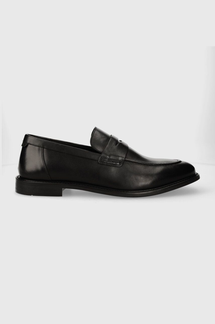 Gant mocasini de piele Lozham barbati, culoarea negru, 28671511.G00