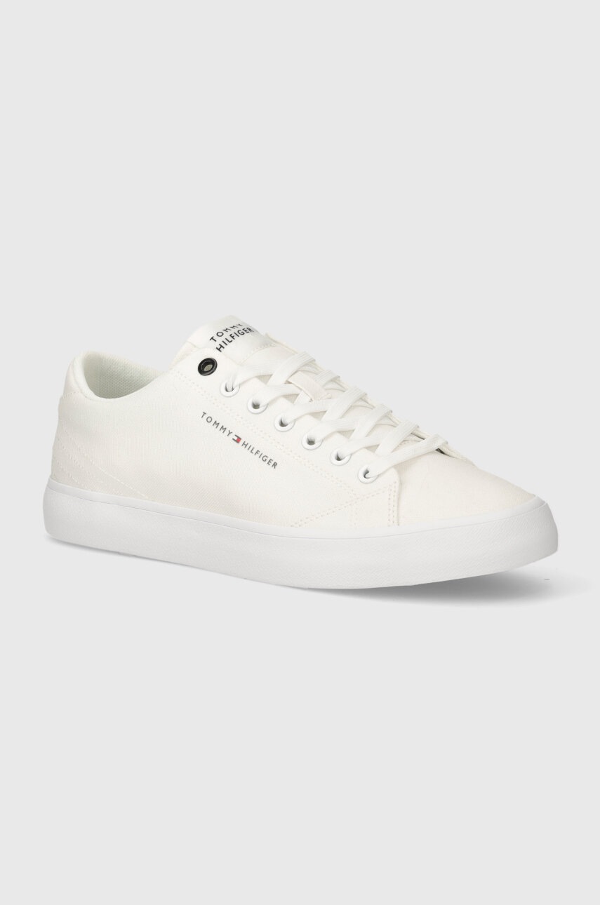 

Ниски кецове Tommy Hilfiger TH HI VULC LOW CANVAS в бяло FM0FM04882, Бял