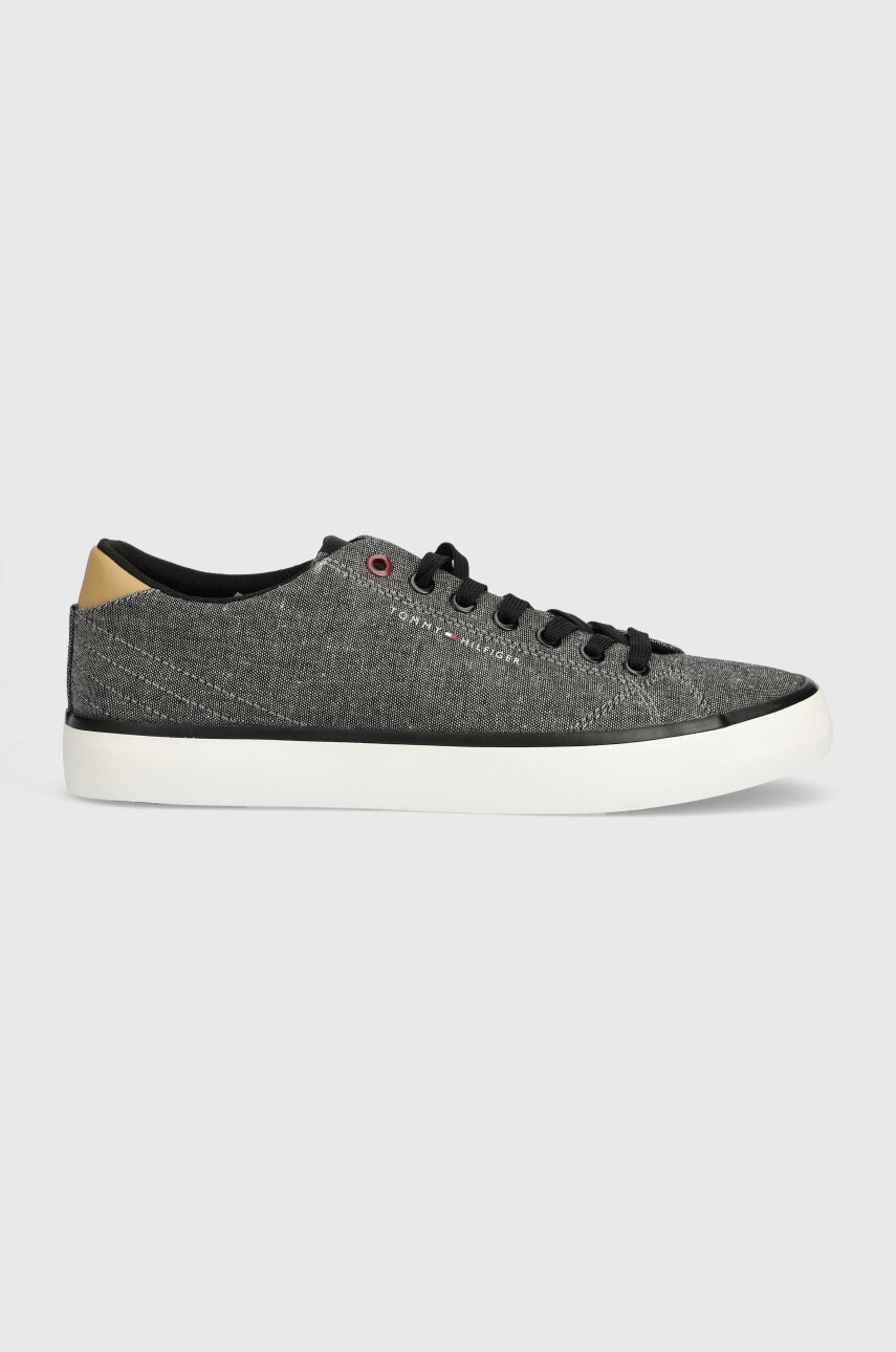 

Ниски кецове Tommy Hilfiger TH HI VULC LOW CHAMBRAY в черно FM0FM04945, Черен