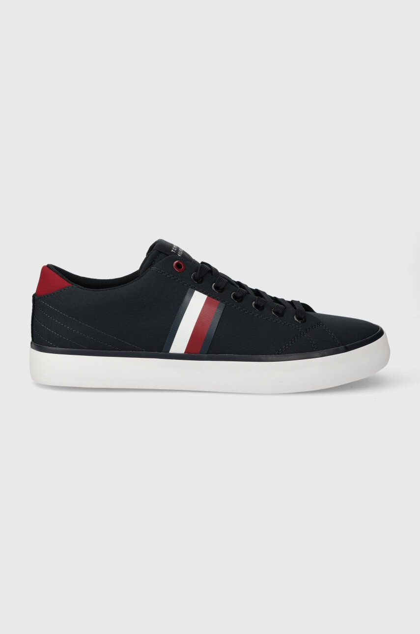 

Ниски кецове Tommy Hilfiger TH HI VULC LOW STRIPES MESH в тъмносиньо FM0FM04946, Тъмносин