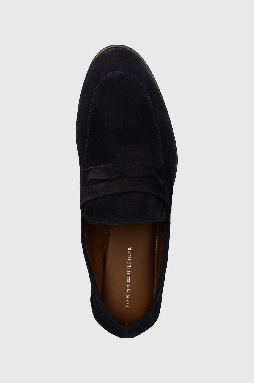 Mokasinke Od Brušene Kože Tommy Hilfiger CASUAL LIGHT FLEXIBLE SDE LOAFER Za Muškarce, Boja: Tamno Plava, FM0FM04988