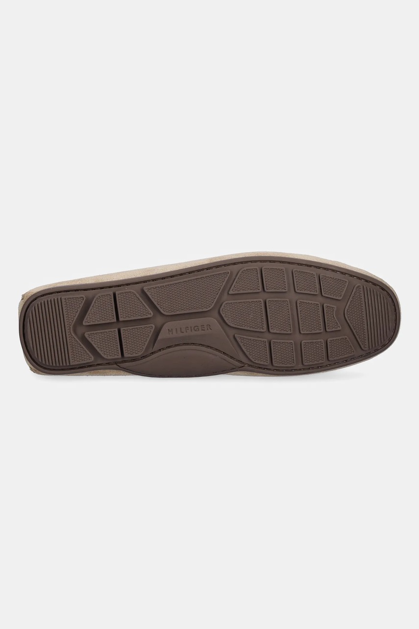 Замшеві мокасини Tommy Hilfiger CASUAL SUEDE DRIVER чоловічі колір бежевий FM0FM04998 