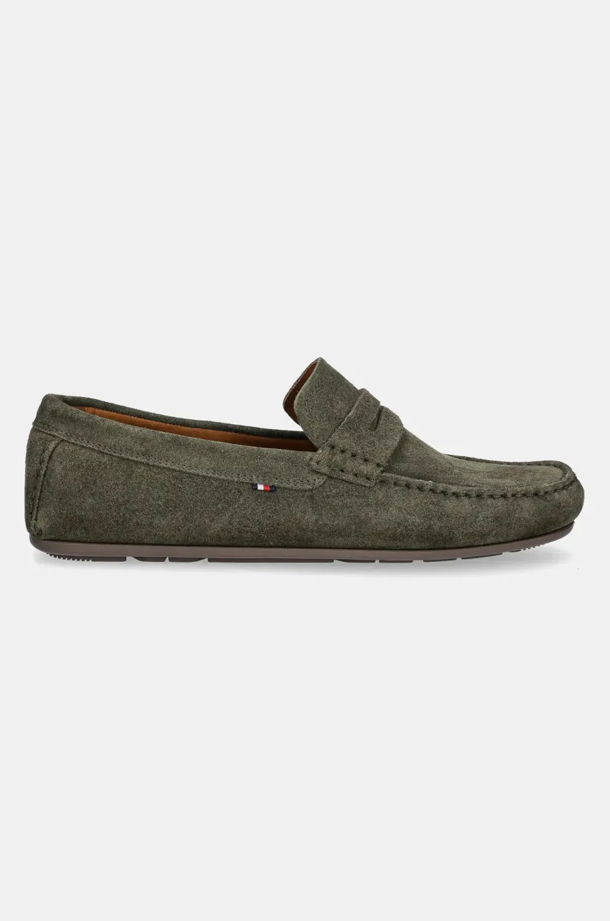 Замшевые мокасины Tommy Hilfiger CASUAL SUEDE DRIVER мужские цвет зелёный FM0FM04998 Замшевые мокасины Tommy Hilfiger CASUAL SUEDE DRIVER мужские цвет зелёный FM0FM04998