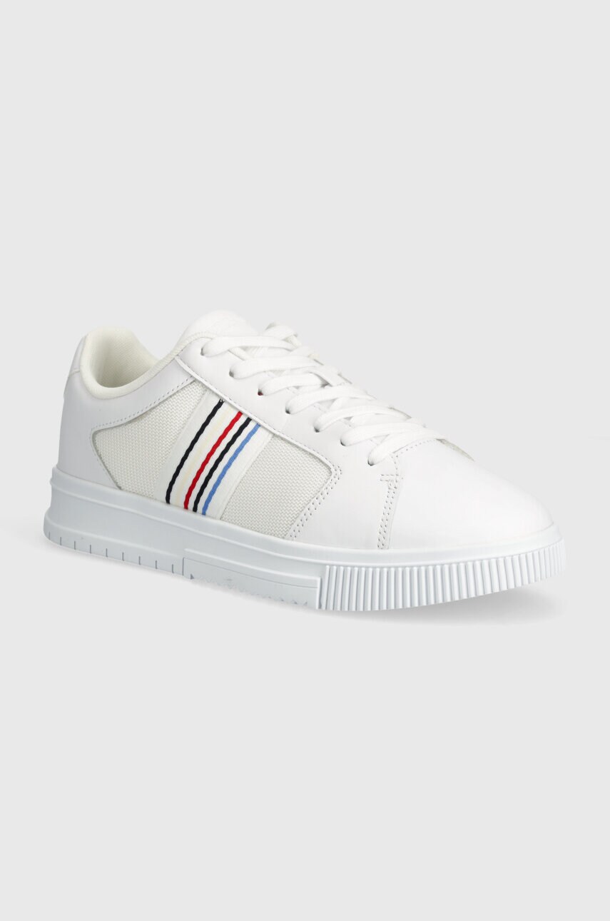 Levně Tenisky Tommy Hilfiger SUPERCUP MIX SUMMER bílá barva, FM0FM05052
