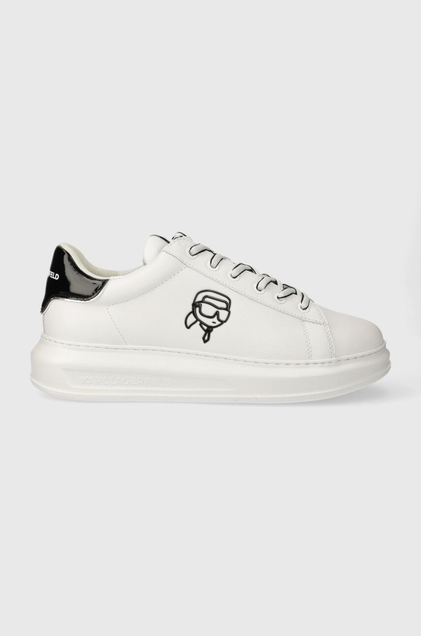 Karl Lagerfeld sneakers din piele KAPRI MENS culoarea alb, KL52578