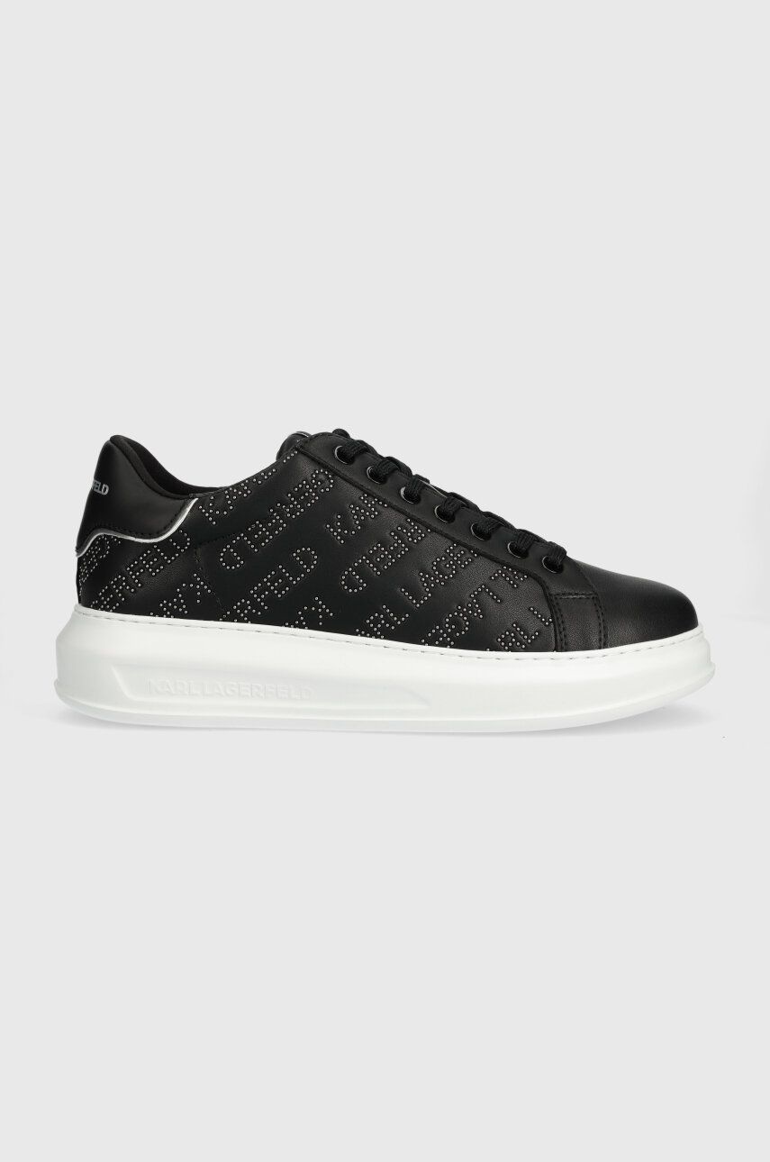 E-shop Kožené sneakers boty Karl Lagerfeld KAPRI MENS černá barva, KL52571