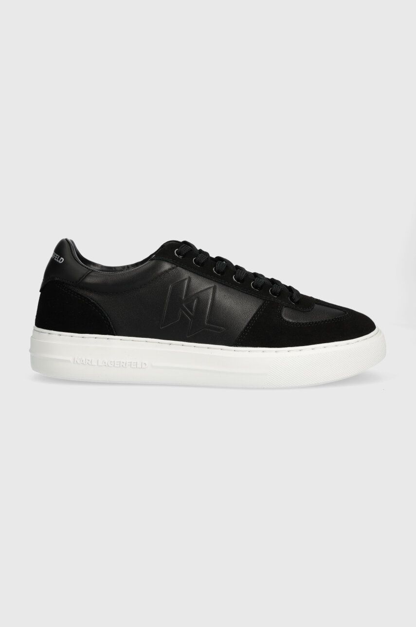 Levně Kožené sneakers boty Karl Lagerfeld T/KAP černá barva, KL51424